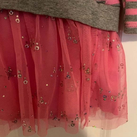 Dolly and Me shirt dress pink and gray girls - Picture 3 of 4